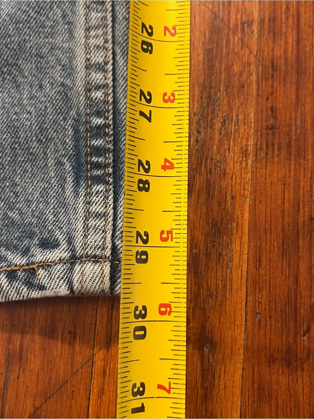 Vintage Levi’s 505 Regular Fit Straight Leg Red Tab Faded Blue Denim Jeans 30x30